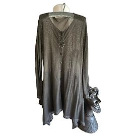 Autre Marque Long gray mesh cardigan Grey