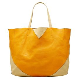 Céline Celine Horizontal Cabas Schultertasche Beige Gelb