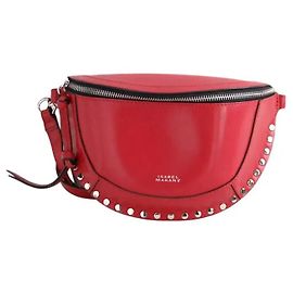 Isabel Marant Scano leather fanny pack red Red