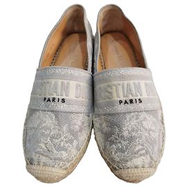 Espadrilles Dior Toile de Jouy Granville Gris