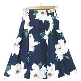 Autre Marque Chesty Blumenmuster Glockenrock Blau