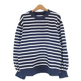 Autre Marque Lois CRAYON Border Long Sleeve Pullover Blue Other
