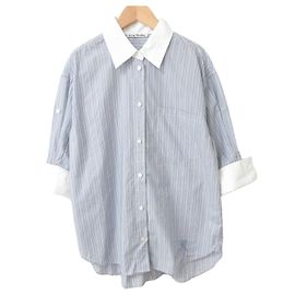 Acne Studios Stripe Oversize Shirt Blue Other