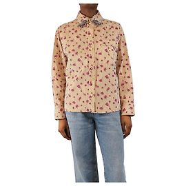 Chloé Camicia floreale a righe marrone - taglia S Marrone