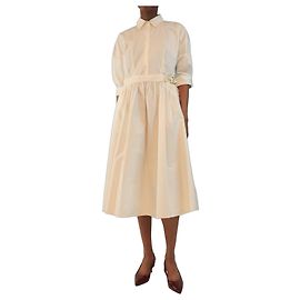 Tory Burch Vestido camisa de popeline de algodão branco - tamanho UK 4 Branco