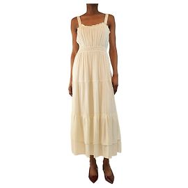 Juliet Dunn Vestido slip de algodão bordado branco - tamanho S Branco