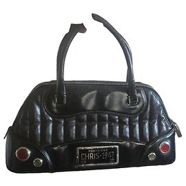 Dior Black Leather Handbag Black