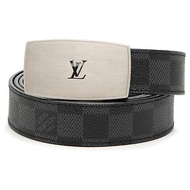 Cintura LV CUT Damier Graphite di Louis Vuitton Nero