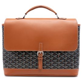 Goyard Brown Goyardine Citadin Briefcase Brown