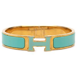 Pulsera PM Clic H de esmalte azul estrecho Hermès Azul Otro