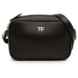 Bolsa de câmera TF em couro preto Tom Ford Preto