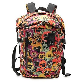LOEWE Mochila Roll Top Pansies de nylon Multi Joe Brainard Multicolor