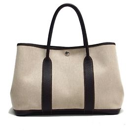 Bolsa Tote Garden PM da Hermès Bege Castanho escuro