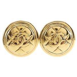 Orecchini vintage a clip Chanel Coco Mark D'oro