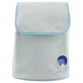Hermès Hermes Les Cabans Blue Backpack Blue