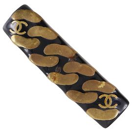 Chanel Coco Mark Barrette Black Golden