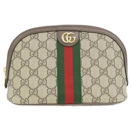 Gucci Ophidia Handbag Pouch Brown Beige