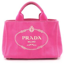 Sac à main Prada Canapa Rose en Toile Rose
