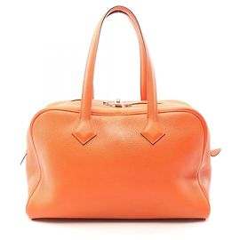 Hermès Hermes Victoria 35 Handbag Orange