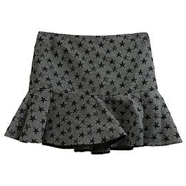 Valentino Garavani Jupe Mini Accent Étoiles RED Valentino en Polyester Gris Gris