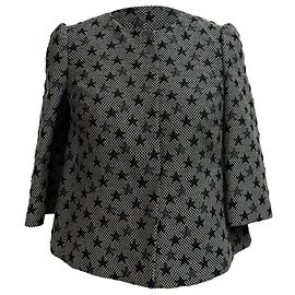 Valentino Garavani RED Valentino Stars Accent Blazer in Grey Polyester Grey