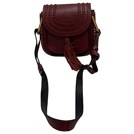 Bolso cruzado Hudson Small de Chloé en cuero burdeos Roja Burdeos