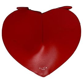 Borsa a tracolla Le Coeur Alaïa in pelle rossa Rosso