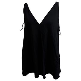 Stella Mc Cartney Top V-Neck Stella McCartney in viscosa nera Nero