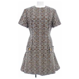 Vestido de mezcla de cachemira Louis Vuitton Castaño