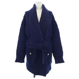Chanel Cashmere Blend Cardigan Blue Navy blue