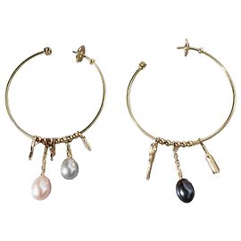Orecchini a cerchio in oro 18K e perle Louis Vuitton D'oro