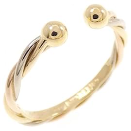 Cartier 750 Three-Color Ring Pink White Yellow