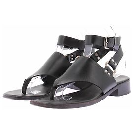 Pierre Hardy Schwarze Ledersandalen Schwarz