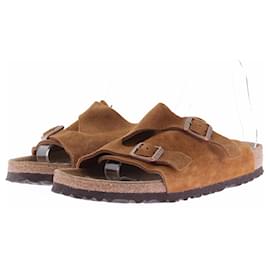 Zoccoli Birkenstock in pelle color cammello taglia 40 Cammello