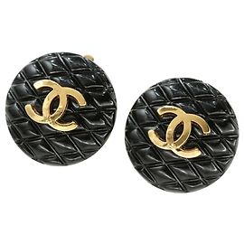 Orecchini Clip Coco Mark di Chanel Nero D'oro
