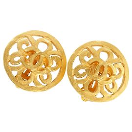 Orecchini Clip Coco Mark di Chanel D'oro