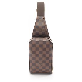Bolso de cintura Geronimos Louis Vuitton Castaño Damier ebene