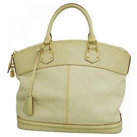 Louis Vuitton Suhali Lockit MM Handtasche Weiß