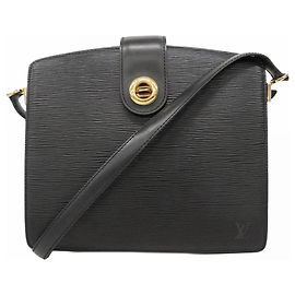 Borsa a Spalla Capucines Epi Louis Vuitton M52342 Nero Nero