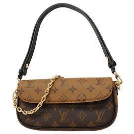 Borsa a Spalla Louis Vuitton Monogram Reverse Wallet-on-Chain Ivy Marrone
