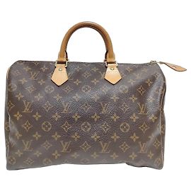 Sac à main Speedy Louis Vuitton Monogram Canvas 35 Marron