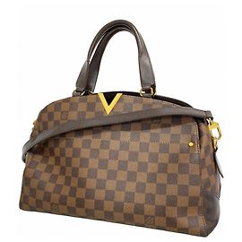 Sac à main bowling Damier Kensington Louis Vuitton N41505 Ébène Damier ebène