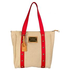 Louis Vuitton Cabas MM Antigua Canvas Tote Bag Multiple colors Beige
