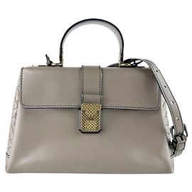 Graue Lederhandtasche Bottega Veneta Grau