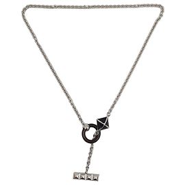 Hermès Collana da uomo Medor XO, Metallo e Corno, Nero Nero Argento