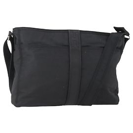 Hermès HERMES Borsa a Spalla Acapulco Basas MM Nylon Nero Auth BAZ192 Nero