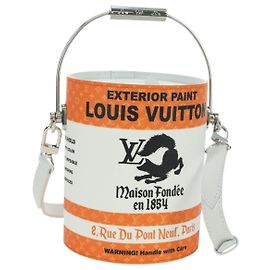 LOUIS VUITTON Bolsa de Ombro Pintada LV PVC Laranja M81590 Auth YKZ991SM Laranja