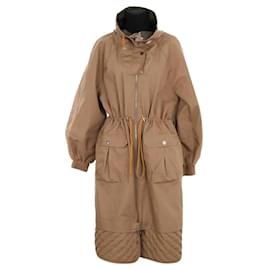 Ganni Parka in Camel Kamel