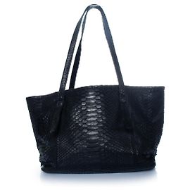 Autre Marque Mini bolsa tote de piel de pitón Number Nine Negro