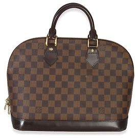 Bolsa Alma PM em canvas Damier Ebene da Louis Vuitton Marrom
